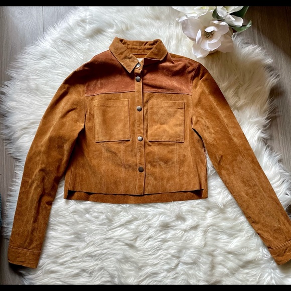 Urban Outfitters Jackets & Blazers - Urban Outfitters Suede Gas Jacket Tan Size Small